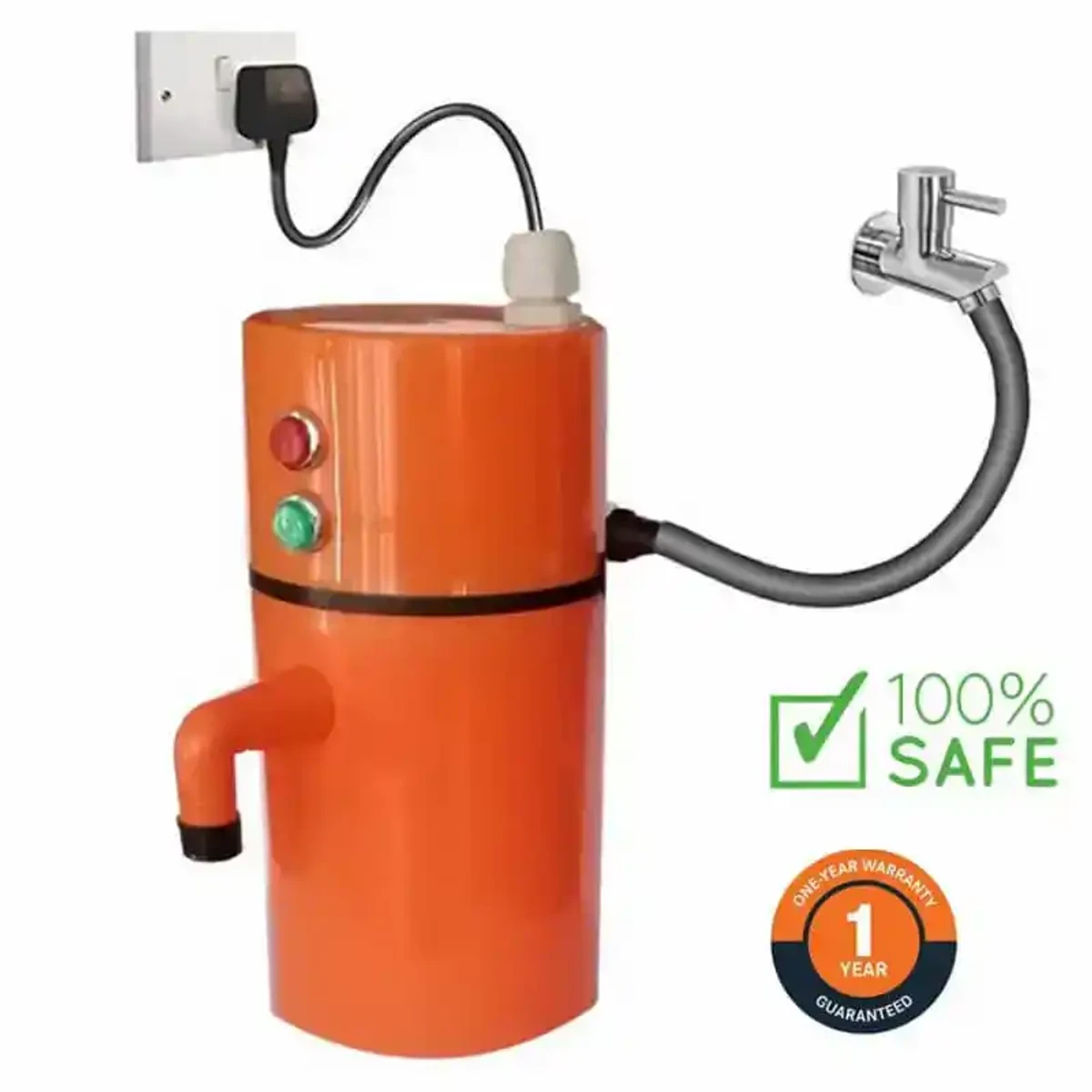 পোর্টেবল গিজার 5 সেকেন্ডে গরম পানি SKU: SKU-0080INSTANT Geyser মাত্র 5 সেকেন্ডে গরম পানি পাওয়া যাবে । স্টোরেজ করার কোন ঝামেলা নেই।  সরাসরি লাইন থেকে পানি নেওয়া যায় তাই স্টোরেজ করার কোন ঝামেলা নেই।  পলি প্রপলিন ম্যাটেরিয়ালসে তৈরী হওয়ায় এতে বৈদ্যুতিক শকের বা হিটিং এর কোনো ভয় নেই।18 মাসের ওয়ারেন্টি মেড ইন ইন্ডিয়া।Watt 3000, Voltage 220  Note: –ডেলিভারি চার্জ ঢাকার বাহিরে 150 টাকা  Wring 16amp plug point for the Geyser should be fixed separately with 3/20 gauge copper wiring and proper Earthing Earthing Is essential. Once the cold water starts coming out of the outlet, please switch On the electricity Supply Do Not Run Dry it will get damaged and warranty will be voided পোর্টেবল গিজার 5 সেকেন্ডে গরম পানি SKU: SKU-0080 Price: Tk 1790 Tk 1990 10% Off Status: Stock In Quantity - 1 + একটাও এডভান্স ছাড়া অর্ডার করতে কল করুন বা order now বাটনে ক্লিক করুন।