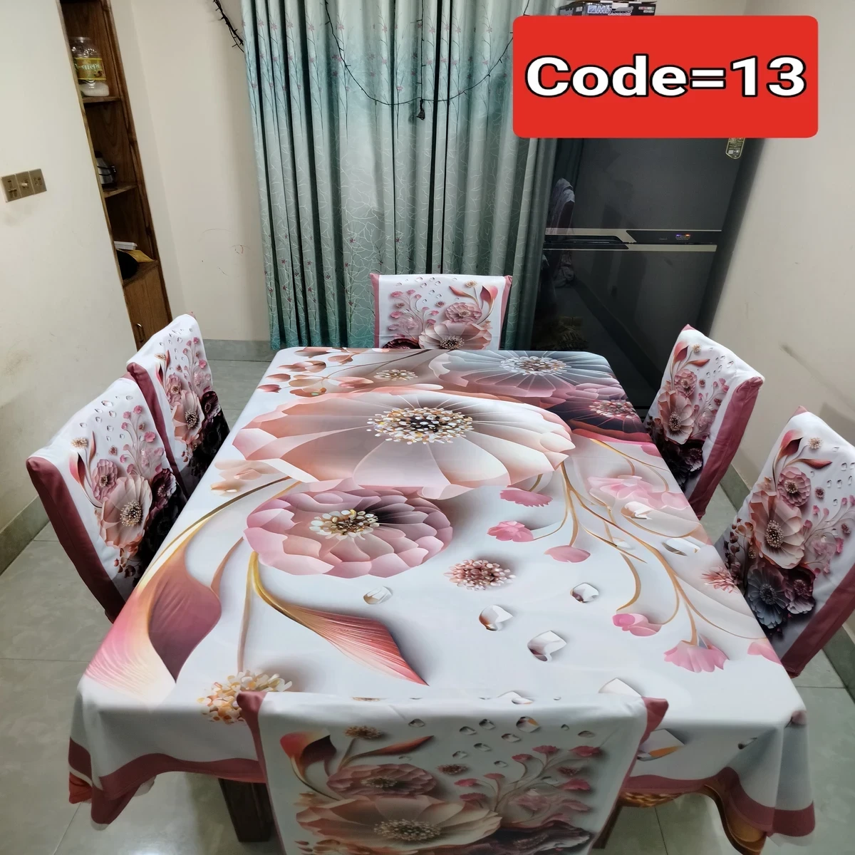 3D Pint Dining Table and Chair Cover Code = 13